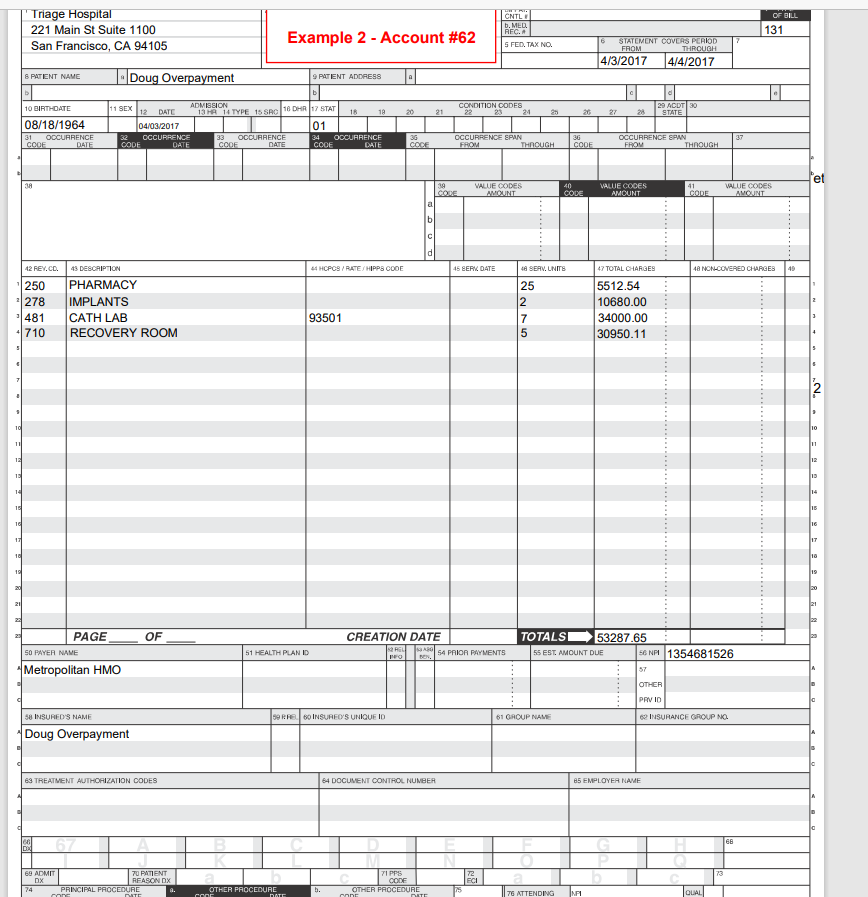 the provided information and the information completed in Step 1, please fill