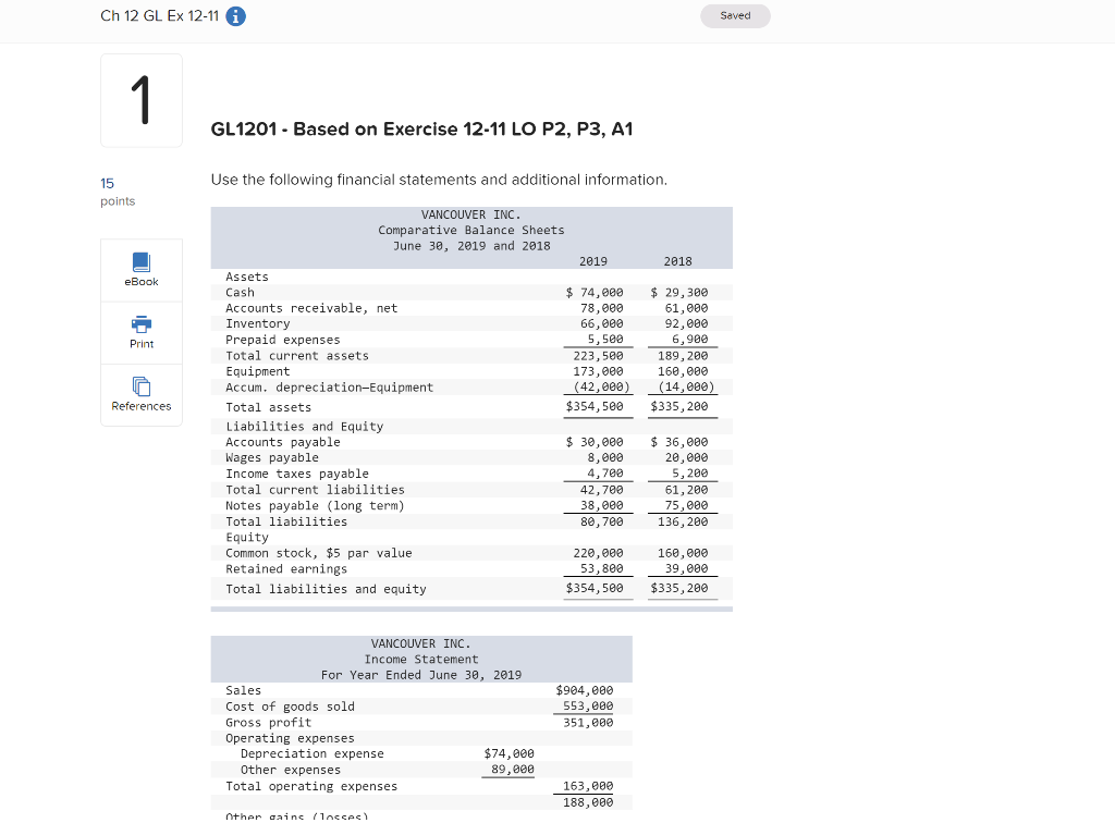 Ch 12 GL EX 12-11 Saved 1 GL1201 - Based on