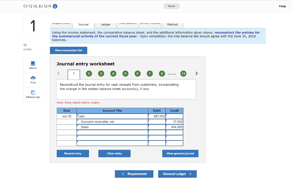 additional information. 15 points VANCOUVER INC. Comparative Balance Sheets June 30, 2019