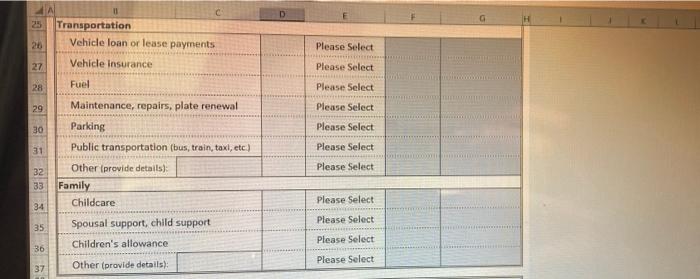 INCOME (After Taxes & Deductions) Employment income Spousal support, child support Frequency
