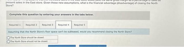 recommendation as to whether the store should be closed or kept open.
