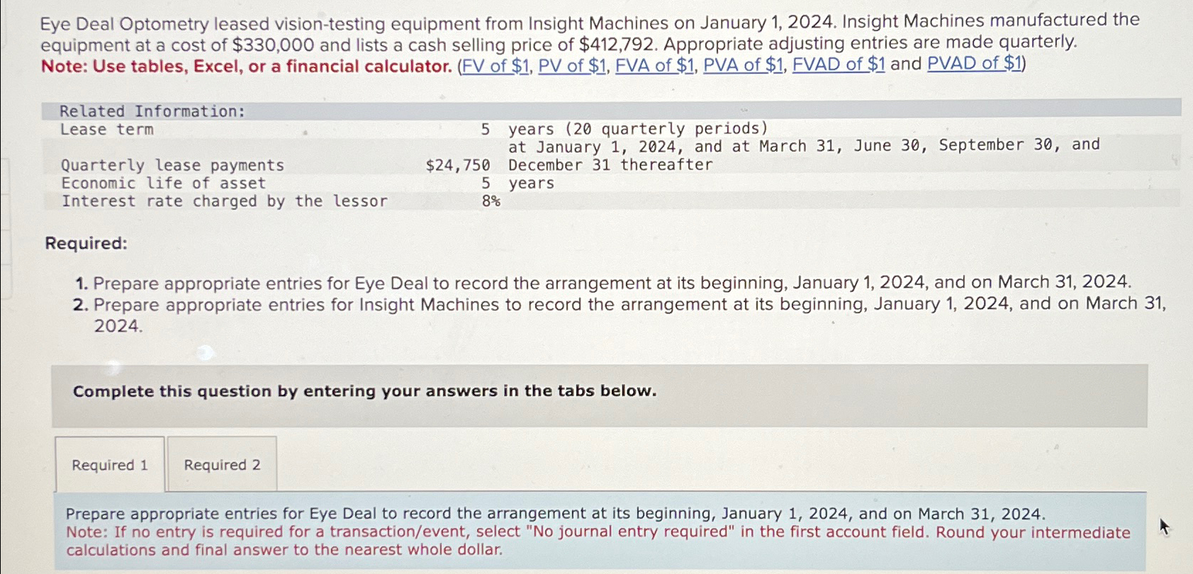  Eye Deal Optometry leased vision-testing equipment from Insight Machines on January