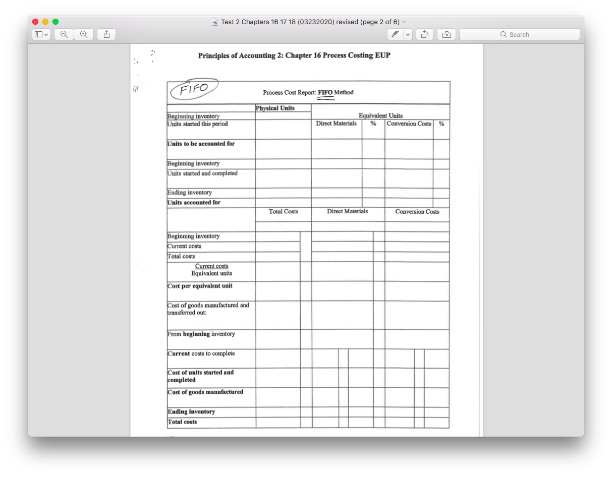 6) ZO Q Search ECB 118: Principles of Accounting 2 - Test
