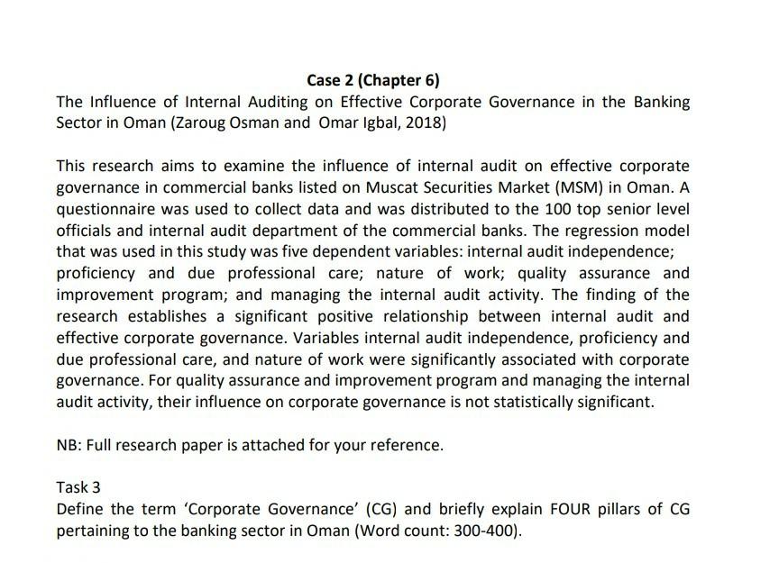  I want the answer with references plz Case 2 (Chapter 6)