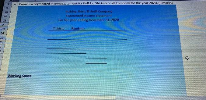 4 Parts 3 18 marks) Bulldog Shirts & Stuff Company sell t-shirts