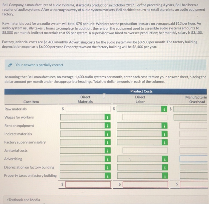 Bell Company, a manufacturer of audio systems, started its production in October