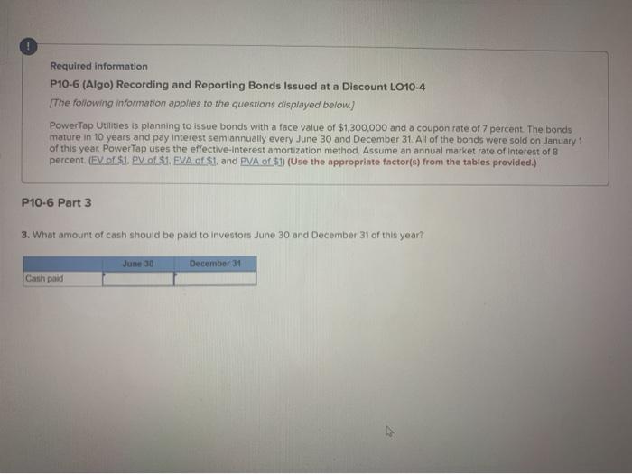 and Reporting Bonds Issued at a Discount L010-4 (The following information applies