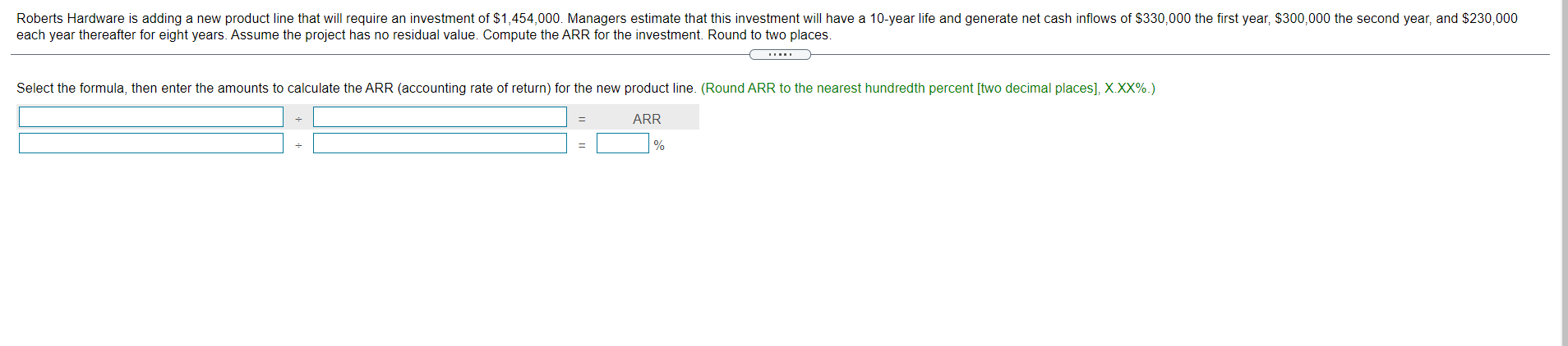  Roberts Hardware is adding a new product line that will require