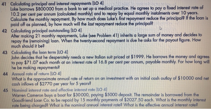 annum ii) 30 per cent per annum iii) 15 per cent per