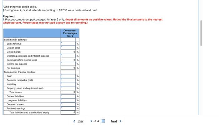 Selected Ratios LO12-5, 12-7, 1210 The comparative financial statements prepared at December