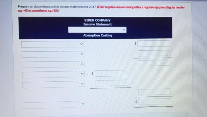 Fixed Costs per Year Fixed manufacturing overhead Fixed selling and administrative expenses