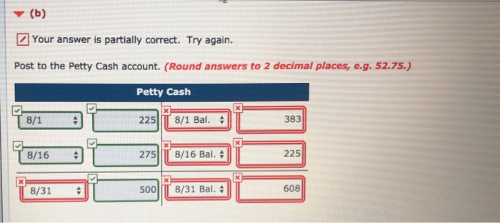 expenditures. These transactions occurred during the month of August. Aug 1 Established