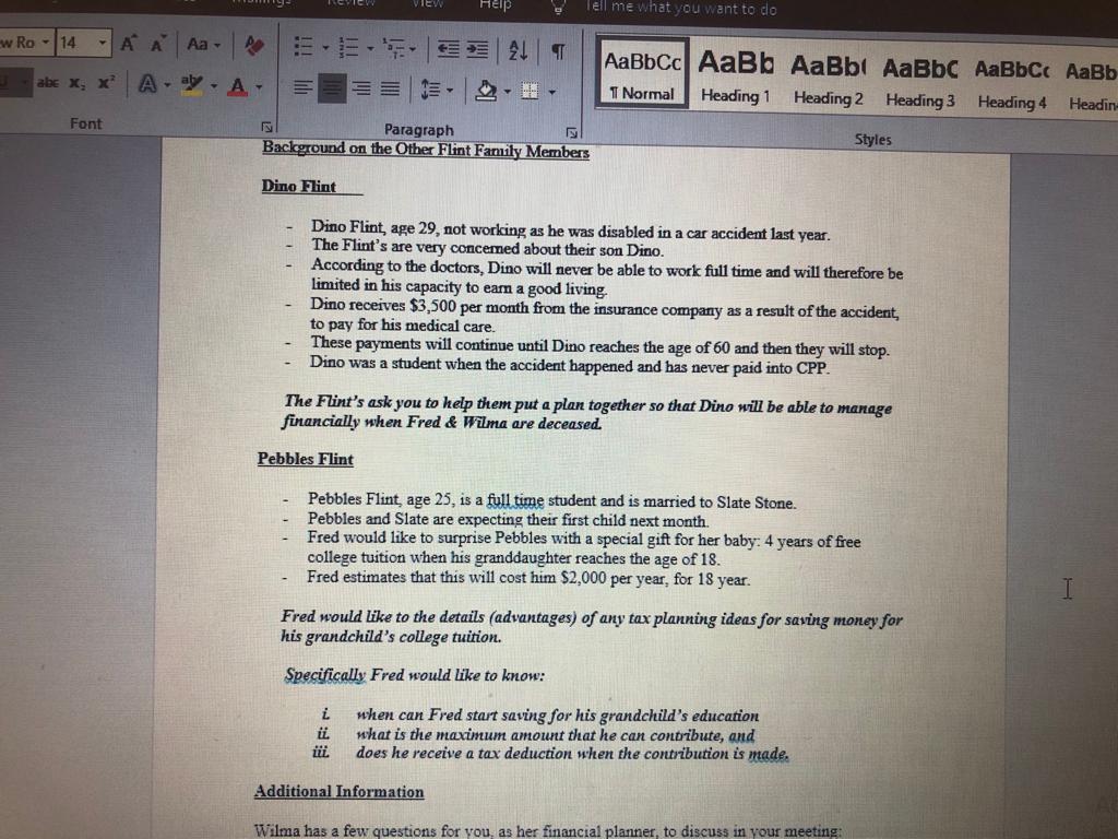 Paragraph Styles Read the case and answer the questions at the end.