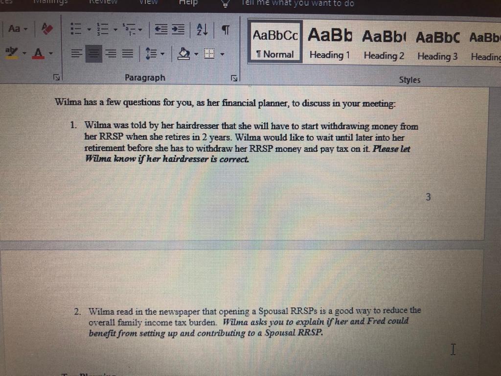 Background I It's Monday moming, November 16, 2020 and you are an