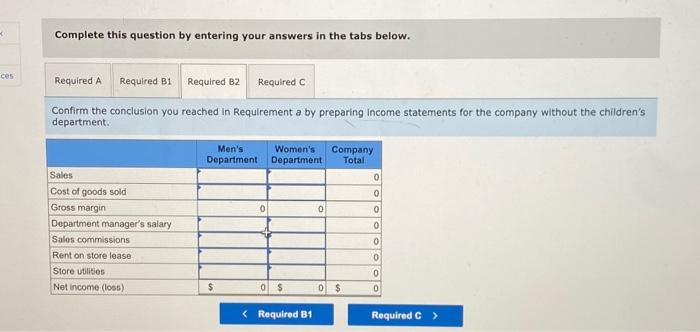 it operates a separate department that has its own manager. All departments