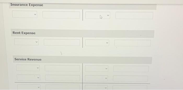 each account balance. (Note: Posting to the Cash account is not required.)