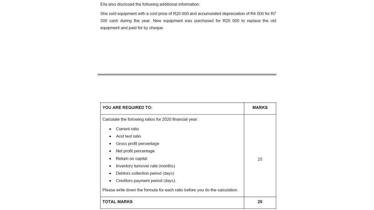 students can purchase the necessary accessories; and gym equipment available to her