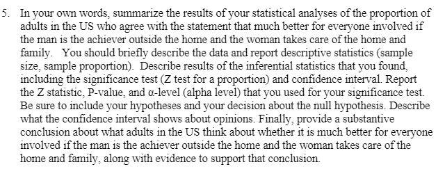 Social Survey. The raw data are in the file gss_2018_fefam.txt a frequency