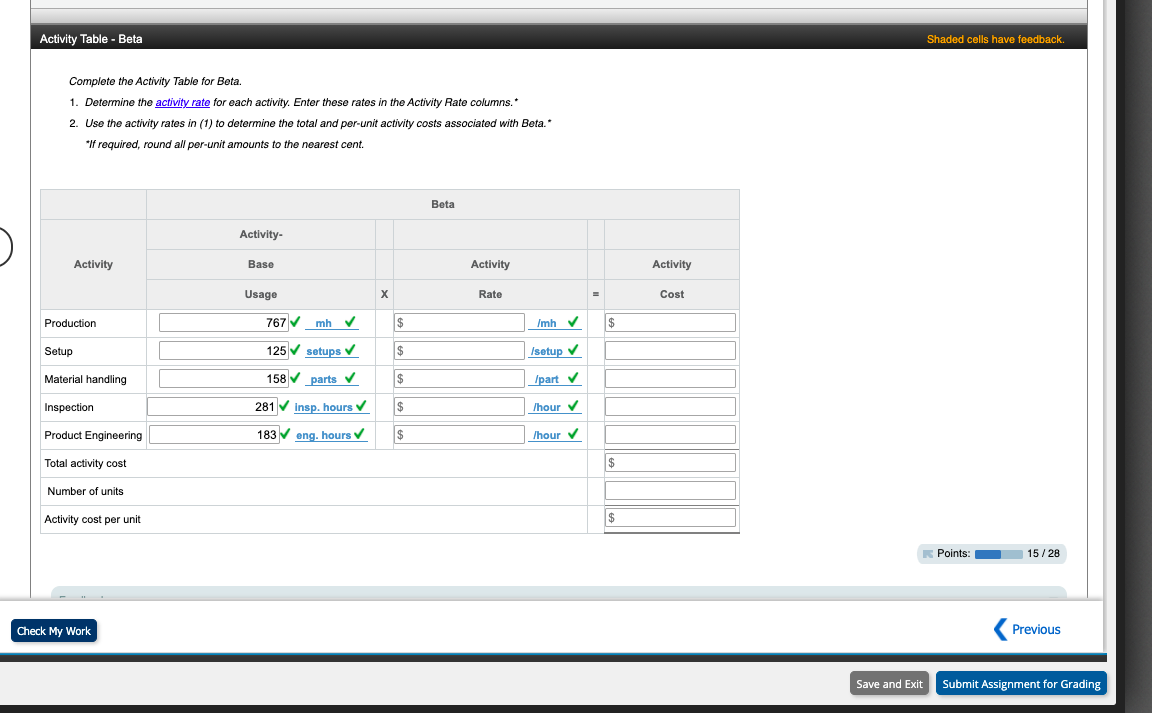 is a diversified manufacturer that manufactures three products (Alpha, Beta, and Omega)