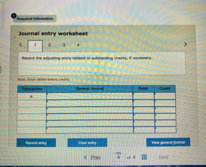 work 7 of 2 - Required information [The following information applies to