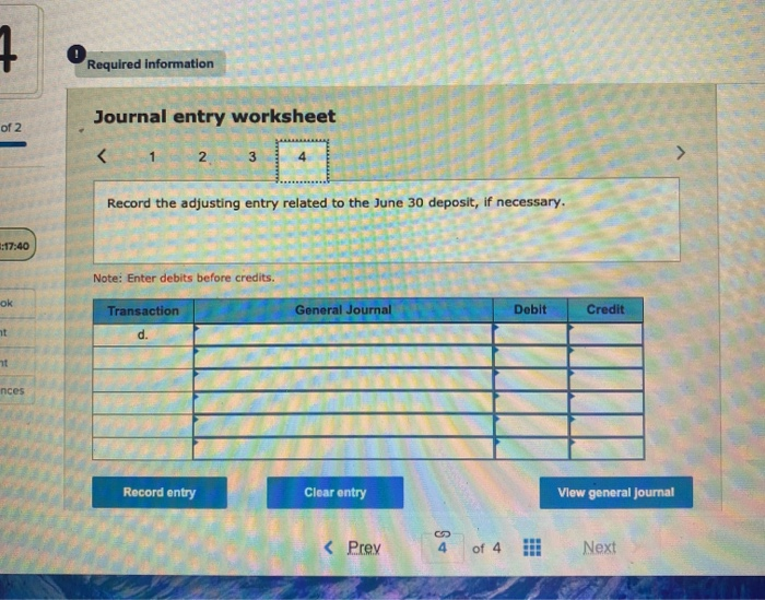 close of business on June 30. a. Outstanding checks as of June