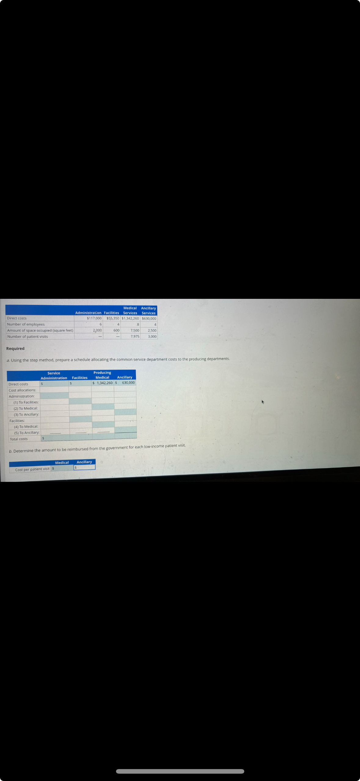  Cost Reimbursement and Step Allocation Method Hope Clinic is a not-for-profit