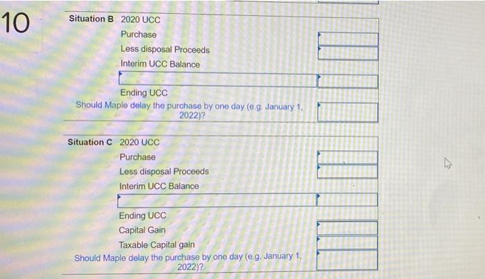 to show the tax consequences if the business sells the equipment in