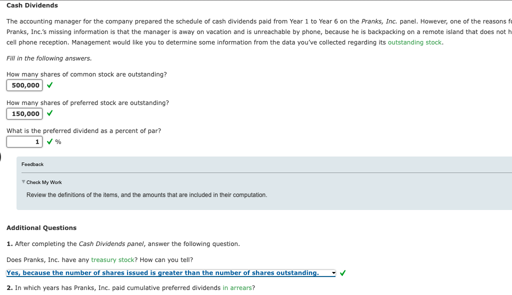 stock dividend portion and please give an explanation Mastery Problem: Corporations: Organization,