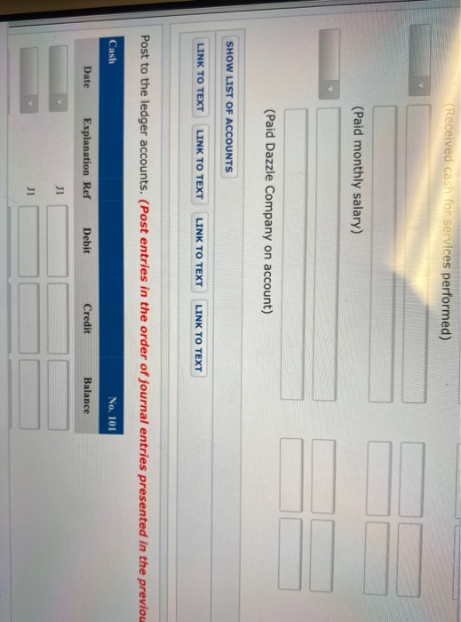 following events and transactions occurred. April 1 Invested $24,000 cash in her