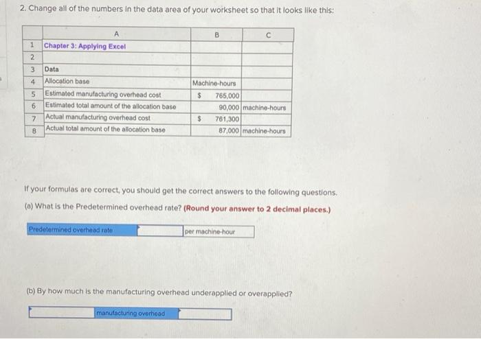 this: B 1 A Chapter 3: Applying Excel NH 2 3 4