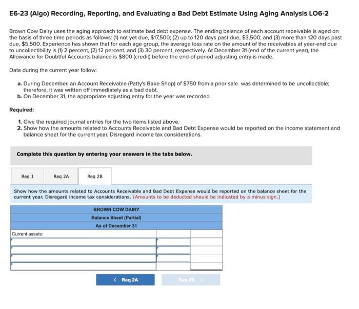 receivables at year-end due to uncollectibility is (1) 2 percent, (2) 12