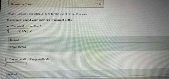 uses his automobile 80% for business and during 2020 drove a total