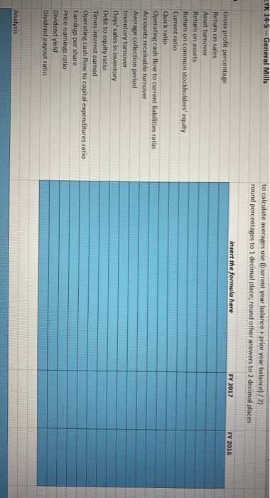 MILLS, INC CRITICAL THINKING EYK14-5. Accounting Research Problem: General Mills, Inc. The