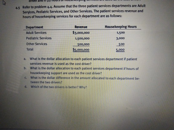  Put in Excel format 4.5 Refer to problem 4-4. Assume that