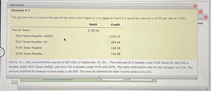 record the payroll from Figure 6.1, on pages 6-2 and 6-3, would