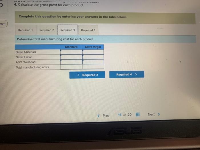 cost driver for each pool and the expected usage for each pool