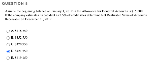 Please explain how you got the ending/adjusted NRV in Question 8! Both