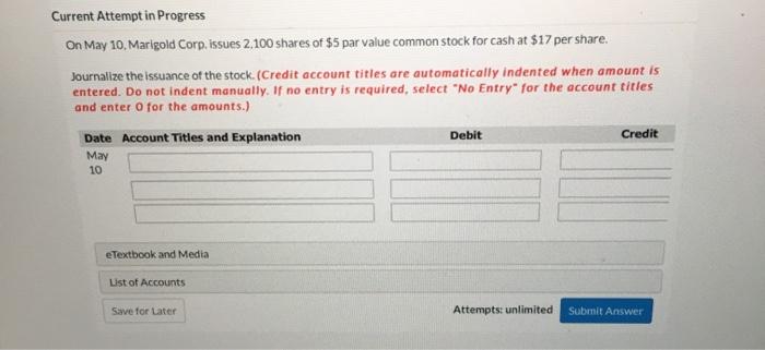  Current Attempt in Progress On May 10, Marigold Corp. issues 2.100