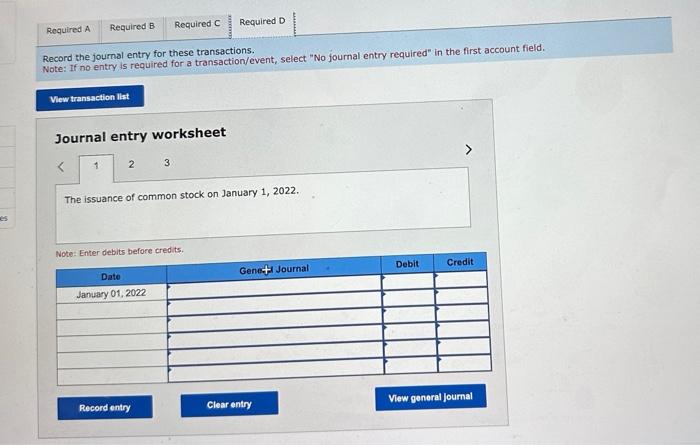 is required for a transaction/event, select "No joumal entry required" in the