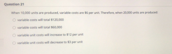 questions using the information below. The East Company manufactures several different products.