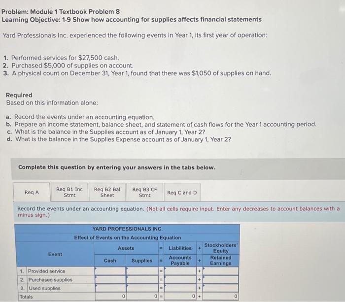  Problem: Module 1 Textbook Problem 8 Learning Objective: 1-9 Show how
