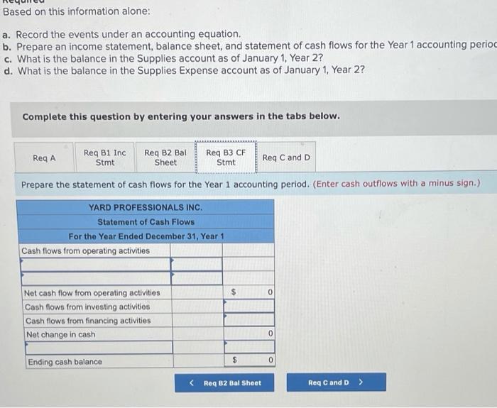 for $27,500 cash. 2. Purchased $5,000 of supplies on account. 3. A