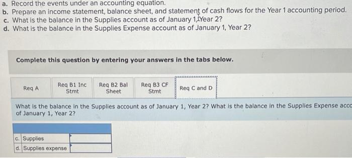 physical count on December 31, Year 1, found that there was $1,050