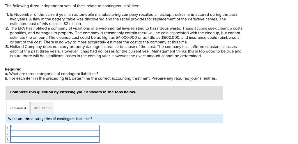 I need help with the questions posted below. For required B the