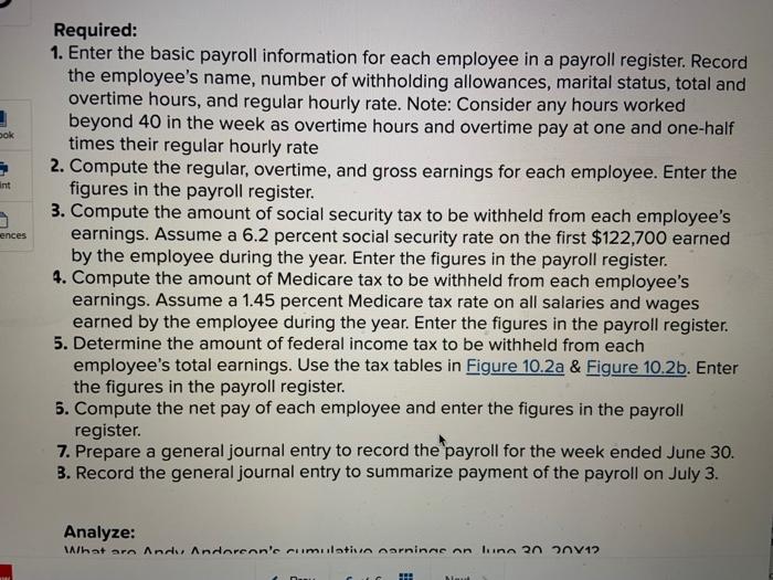 journalizing payroll transactions. LO 10-2, 10-3, 10-4, 10-5 City Place Movie Theaters