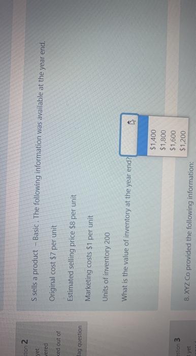  Eton 2 S sells a product - Basic. The following information