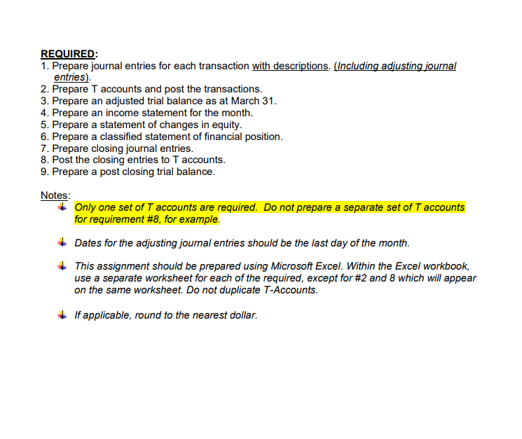 name) Physiotherapy Inc. is formed. The chart of accounts for _(your last