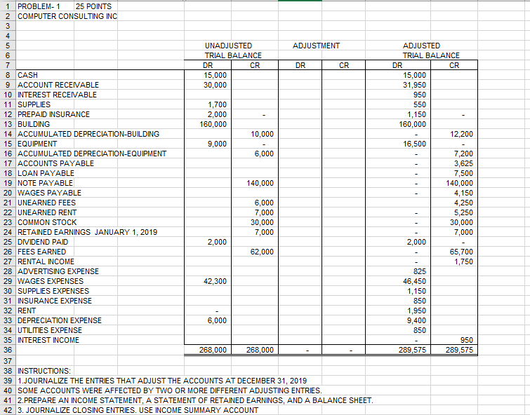  1 PROBLEM-1 25 POINTS 2 COMPUTER CONSULTING INC 3 4 5