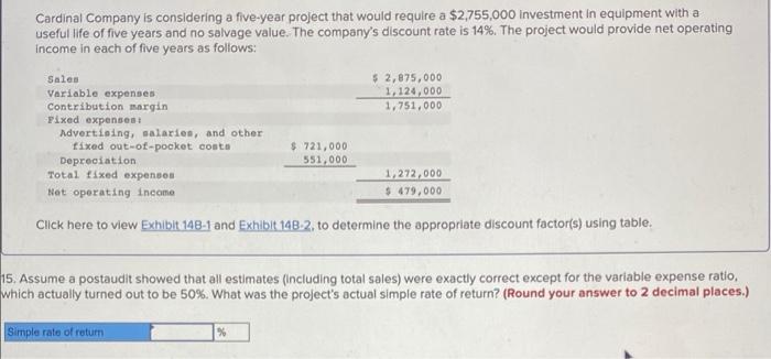 and Exhibit 14B-2, to determine the appropriate discount factor(s) using table. 6.