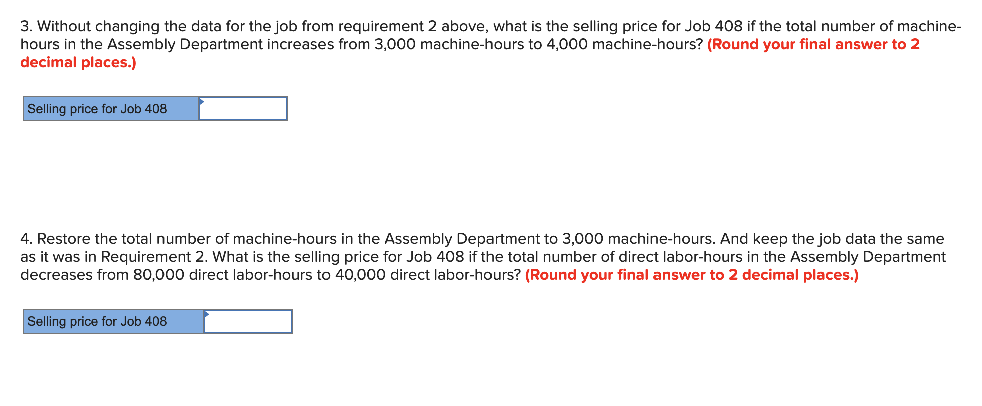 the total fixed manufacturing overhead cost for the Milling Department in Data